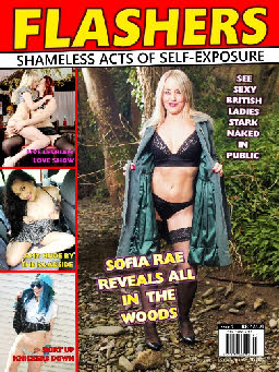 Sofia Rae on the cover of top shelf magazine FLASHERS
