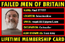 Male slut exposure ID card for failed male Paul Male slut exposure ID card for failed male Paul