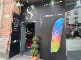 Stylish frontage of Liverpool sex shop Scandals