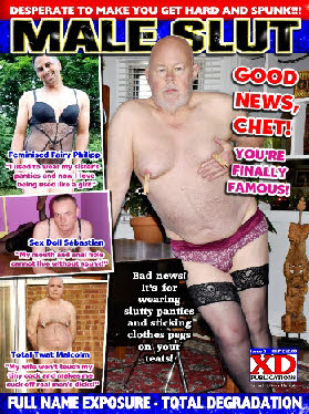 Cross-dressing loser Chet outed in panties in exposure magazine Male Slut